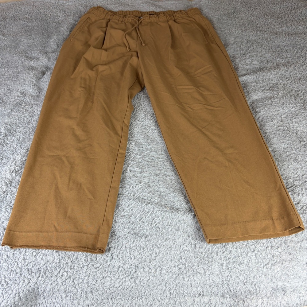 Old Navy High-Rise Billie Straight Leg Pants Camel Brown XL Comfort Waistband